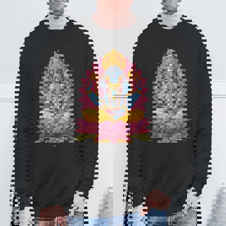 ヒンドゥー教の神ヴィシュヌ ヴィシュヌ ヒンドゥー教 守護の象徴 スウェットシャツ 高齢者への贈り物