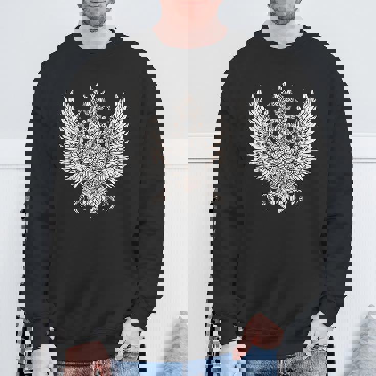 ヒンドゥー神話 ガルーダ ヒンドゥー教のガルーダ ヒンドゥー教の神ガルーダ スウェットシャツ 高齢者への贈り物