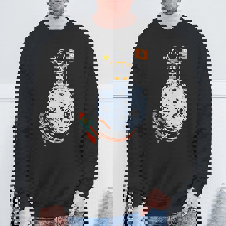 ビットコイン・ザ・ムーン・クリプト スウェットシャツ 高齢者への贈り物