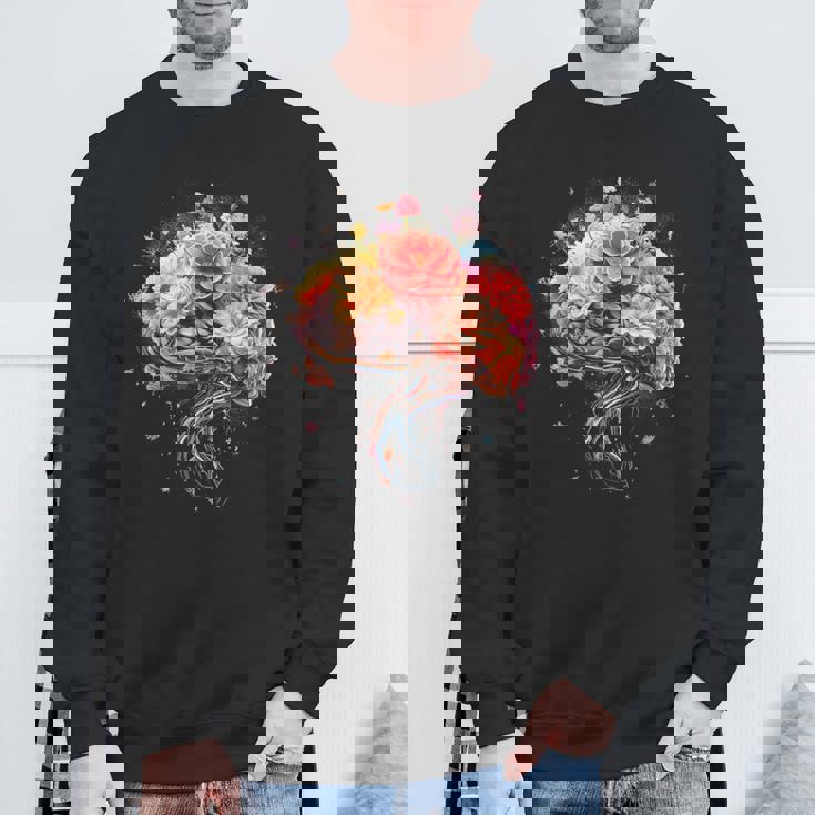 ビンテージ 人体解剖学 脳 カラフル 脳 科学と芸術 スウェットシャツ 高齢者への贈り物