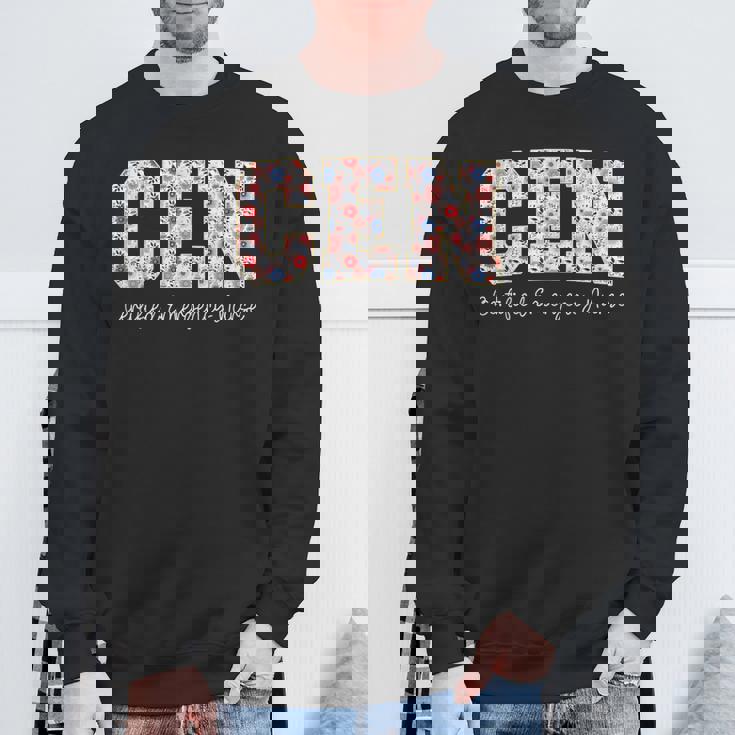 ビンテージcen認定緊急看護師ワイルドフラワーer医師 スウェットシャツ 高齢者への贈り物