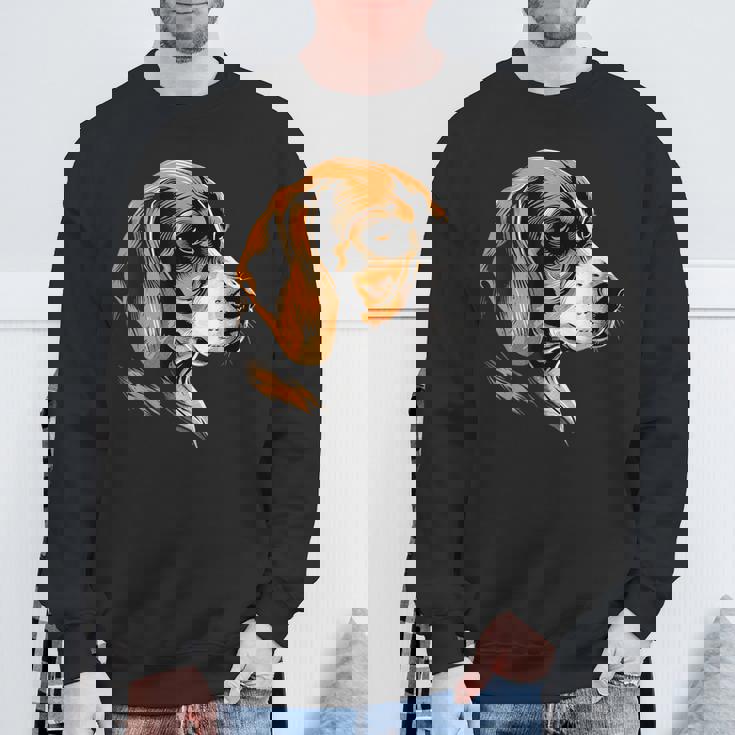 ビーグル子犬ビーグル狩猟犬かわいい犬イングリッシュビーグル スウェットシャツ 高齢者への贈り物