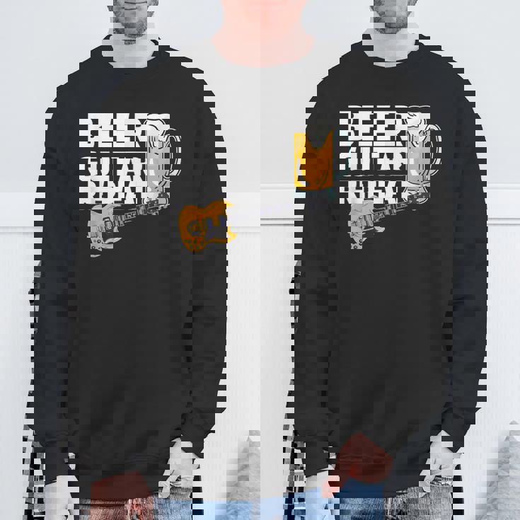 ビール ギター リピート ギター ベース ロックンロール ギタリスト向け スウェットシャツ 高齢者への贈り物