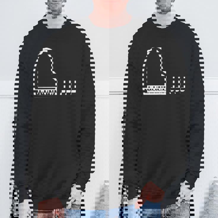 ピアノ 音符 楽譜 音楽 楽器 スウェットシャツ 高齢者への贈り物