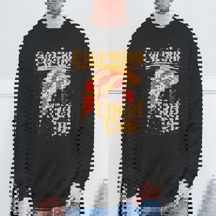 ピザ 美味しい食べ物 恋人 炭酸 不健康なダイエット チートデー スウェットシャツ 高齢者への贈り物