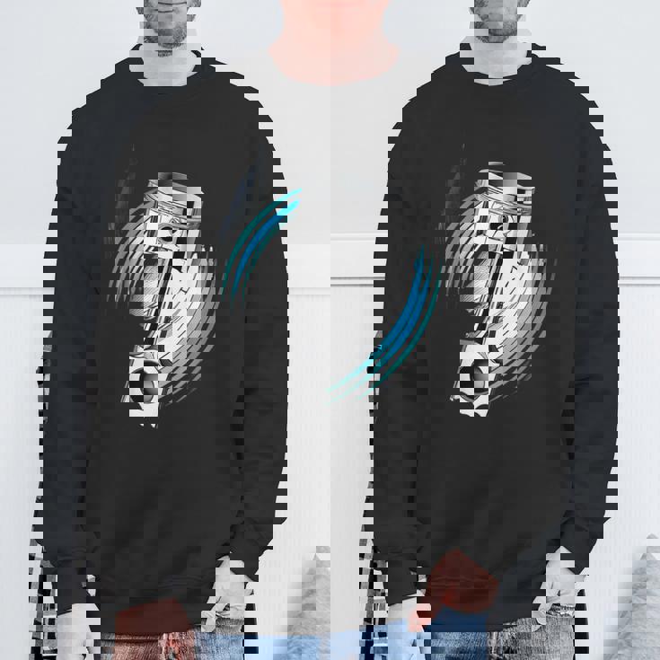 ピストンパワー 車愛好家のためのダイナミックエンジンデザイン スウェットシャツ 高齢者への贈り物