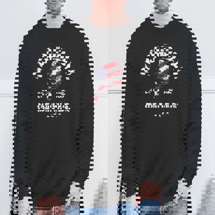 ピックルボール 愛国的 アメリカ国旗 Est 1965 スウェットシャツ 高齢者への贈り物