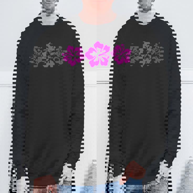 ピンク ハイビスカス フラワー ハワイアン スウェットシャツ 高齢者への贈り物