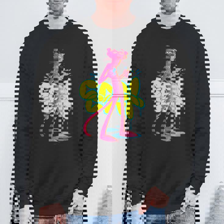 ピンクパンサー クールな猫 グラフィティ チョークアート スウェットシャツ 高齢者への贈り物