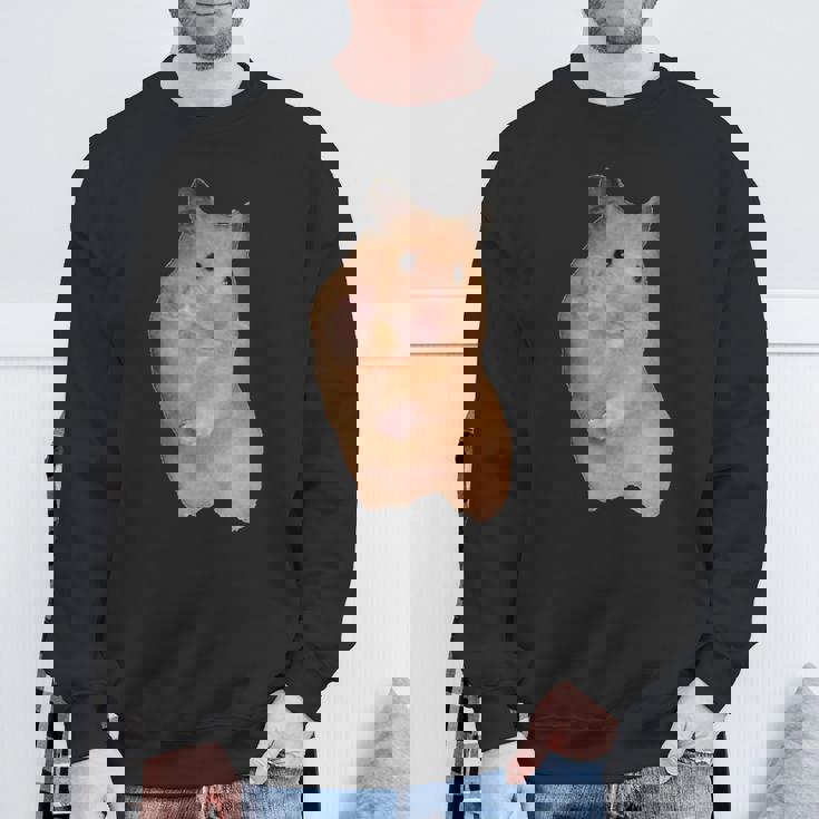 ピースサイン ハムスター ミーム スウェットシャツ 高齢者への贈り物