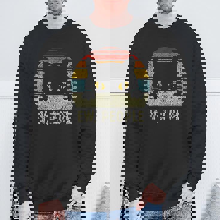 ピープルレトロキャットファンヴィンテージアンチソーシャルイントロバート スウェットシャツ 高齢者への贈り物