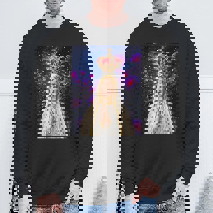 ファティマの聖母、聖母マリア、聖母、聖マリア スウェットシャツ 高齢者への贈り物