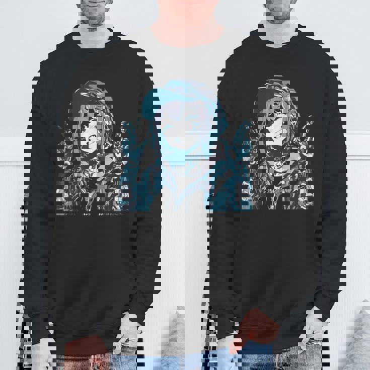 ファニースマイル サイバーパンク Nr 7 スウェットシャツ 高齢者への贈り物