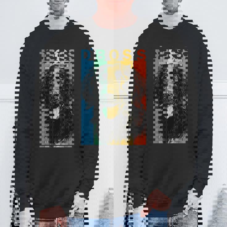 ファニーフラットコーテッドレトリバーボスママダッドドッグラバー スウェットシャツ 高齢者への贈り物