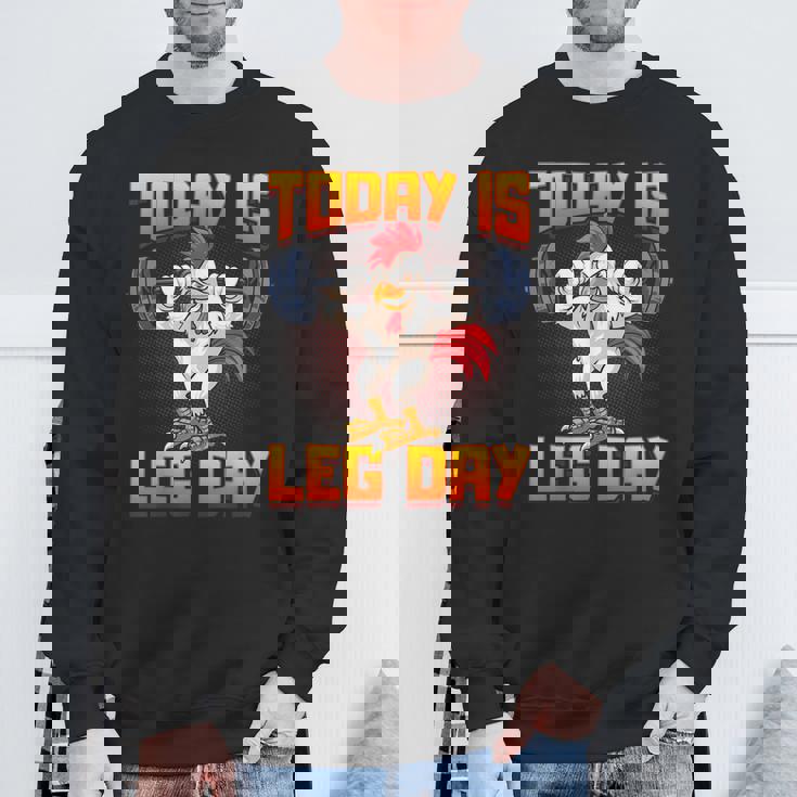 ファニーレッグデイチキンレッグスクワットジム スウェットシャツ 高齢者への贈り物