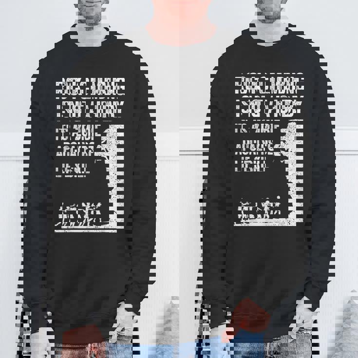 ファニーロッククライマーギフト 男女兼用 クールなゾンビクライミングに スウェットシャツ 高齢者への贈り物