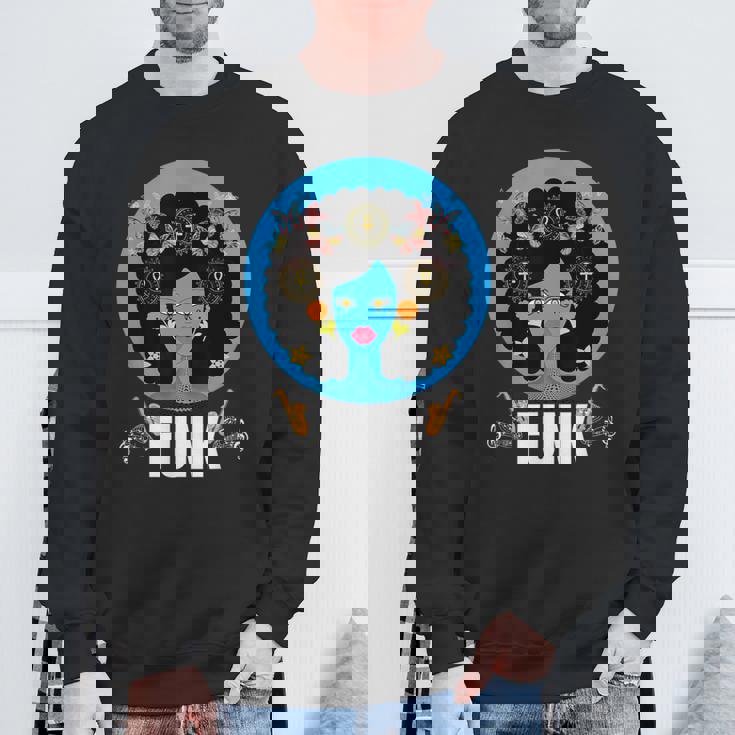 ファンク ソウルフル・ジャズ カラフル・ミュージック スウェットシャツ 高齢者への贈り物