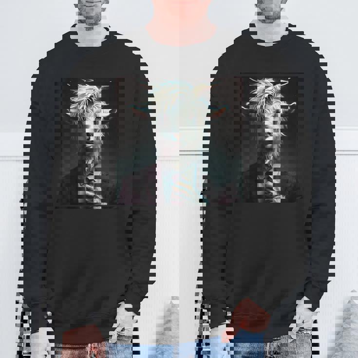 ファンタジー かわいい 白 ヤギ スーツ スウェットシャツ 高齢者への贈り物