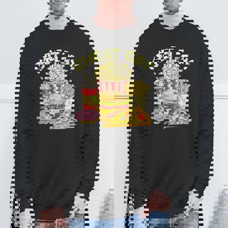 ファーストフード バーガー ピザ ドーナツ フィットネス ギフト スガロの日 スウェットシャツ 高齢者への贈り物