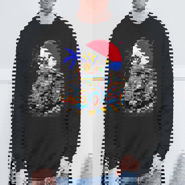 フィリピン 国旗 誇り フィリピン フィリピン ジープニー スウェットシャツ 高齢者への贈り物