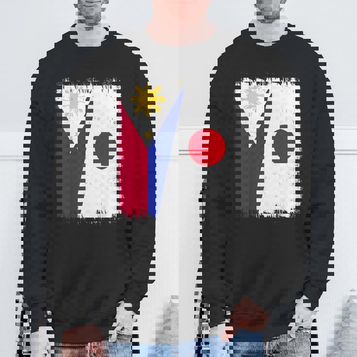 フィリピン 日本 ハーフフラッグ ウェア フィリピン ジャパニーズルーツ スウェットシャツ 高齢者への贈り物