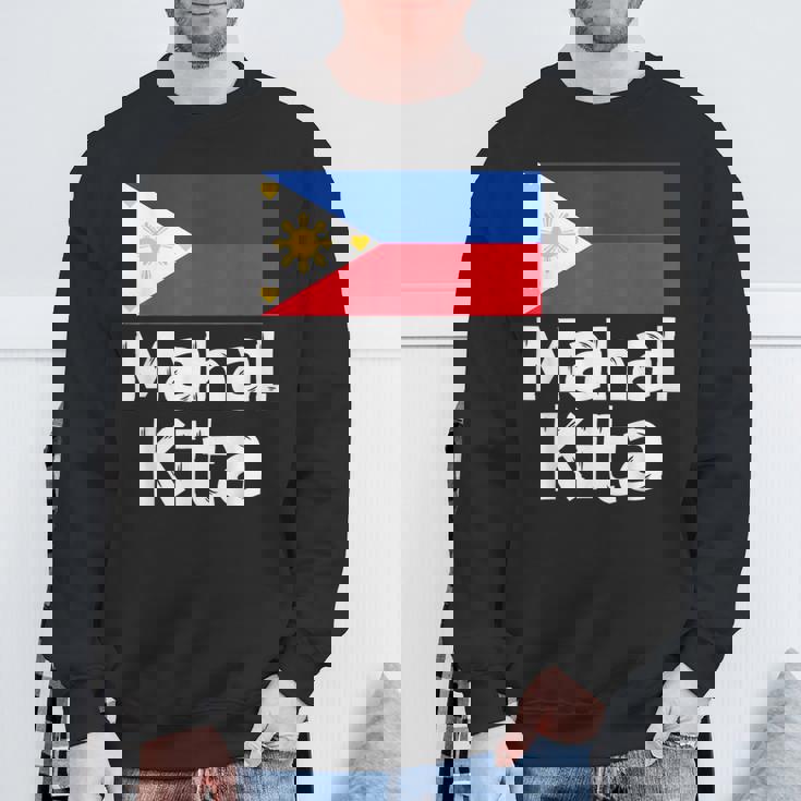 フィリピン国旗 Mahal Kita I Love You タガログ語 ピノイ フィリピン語 スウェットシャツ 高齢者への贈り物