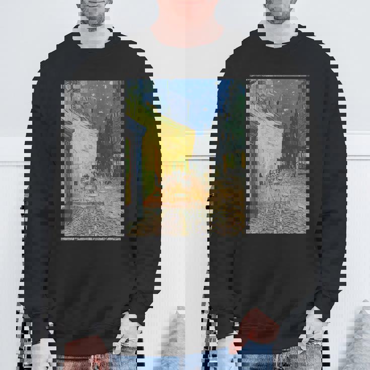 フィンセントファンゴッホの夜のカフェテラス スウェットシャツ 高齢者への贈り物