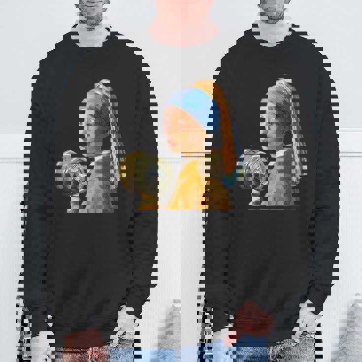 フェルメール 面白いtシャツ ジム 筋トレ ダイエット メンズ おもしろ 面白い 服 おもしろグッズ ネタ スウェットシャツ 高齢者への贈り物