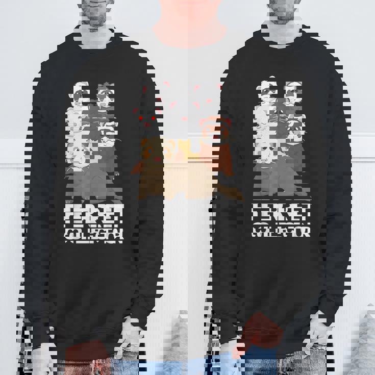 フェレット コレクター ファニー フェレット 恋人 スウェットシャツ 高齢者への贈り物