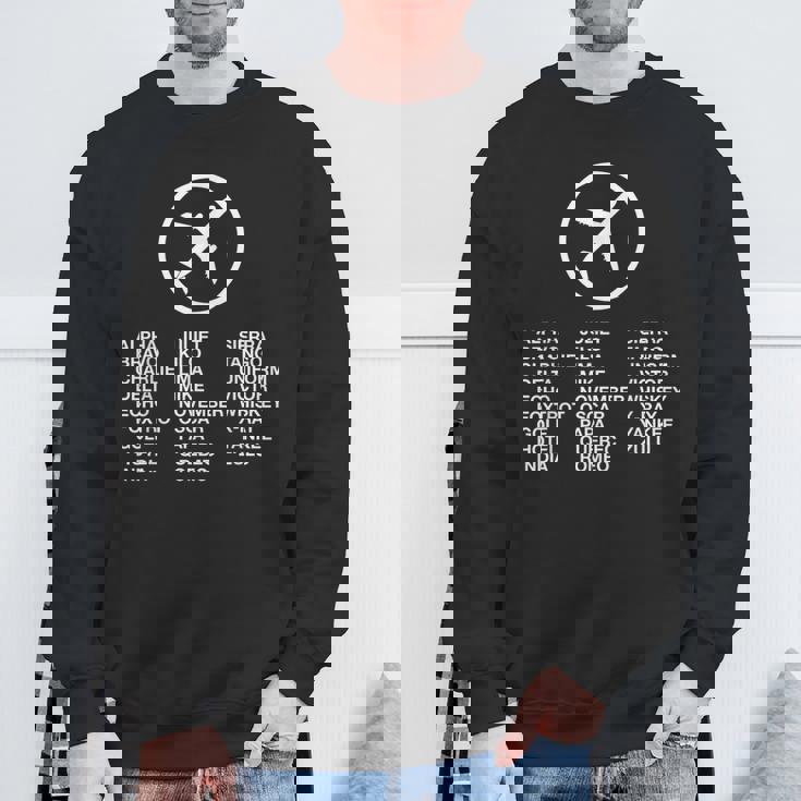 フォネティックコード飛行機パイロット スウェットシャツ 高齢者への贈り物