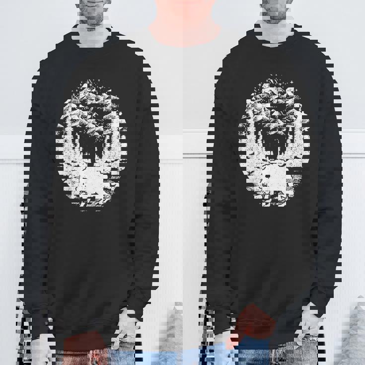 フォレストマウンテンの面白いスクオンク 星 Cryptid 内向性 スウェットシャツ 高齢者への贈り物