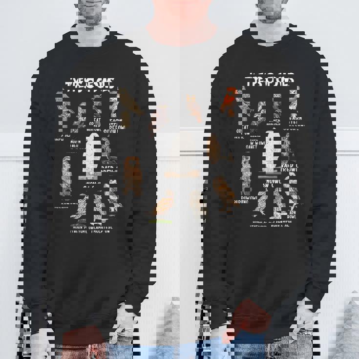 フクロウの種類 教育コレクション かわいいフクロウ愛好家 面白い スウェットシャツ 高齢者への贈り物