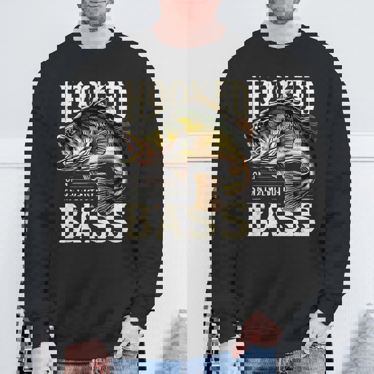 フックオンスモールマウスバスフィッシングシャツ スウェットシャツ 高齢者への贈り物