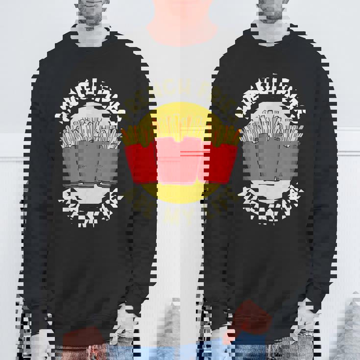 フライドポテト フライドポテトは私の人生 フライドポテト スウェットシャツ 高齢者への贈り物