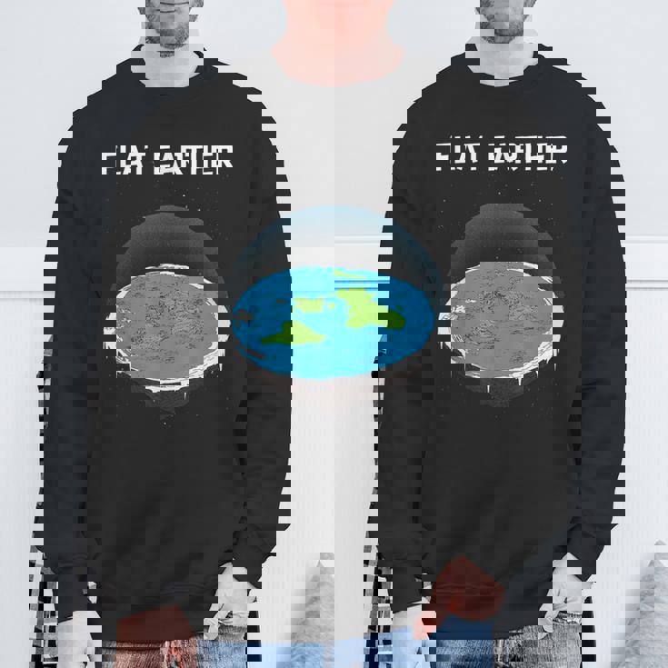 フラットアースマップ 陰謀 スウェットシャツ 高齢者への贈り物