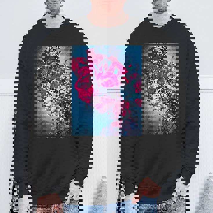 フラワー スカル フローラル シュガー ダーク アート グランジ エステティック ホラー スウェットシャツ 高齢者への贈り物