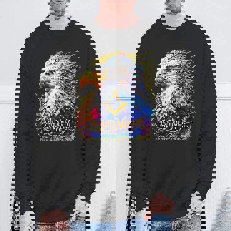 フリーメイソンs&C「マイティカラーイーグル」と書かれたフリーメイソンのシンボル。 スウェットシャツ 高齢者への贈り物