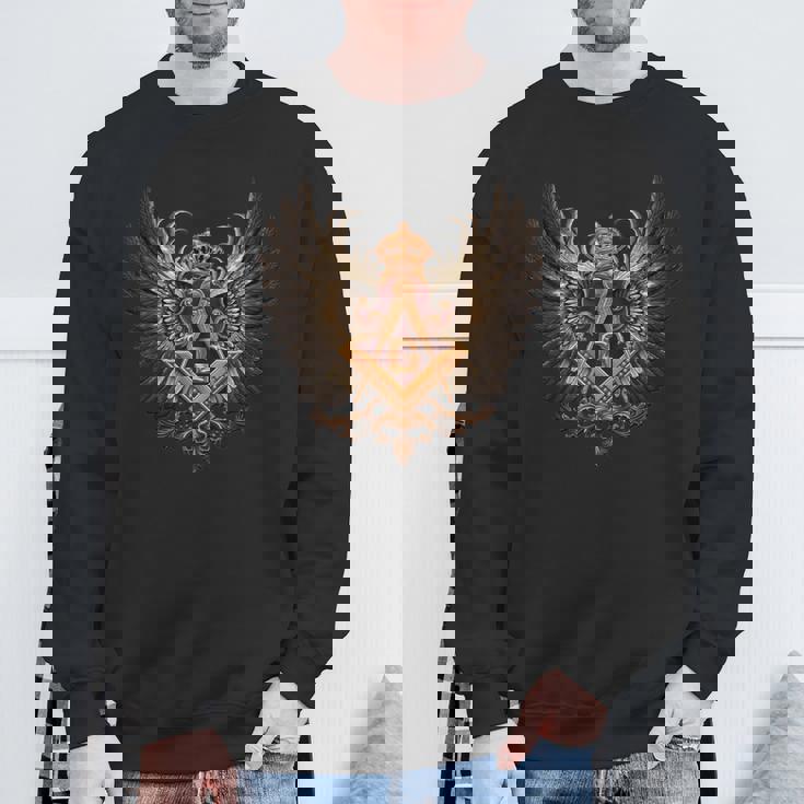 フリーメイソンのシンボル「強大な翼が広がる」、フリーメーソンの強さ。 スウェットシャツ 高齢者への贈り物