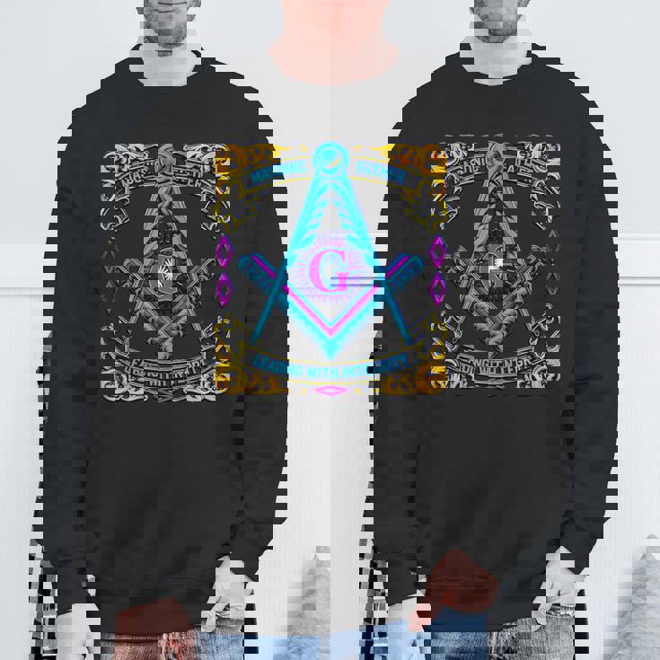 フリーメーソンのシンボル「誠実さをもってリードするフリーメーソンの父」 スウェットシャツ 高齢者への贈り物