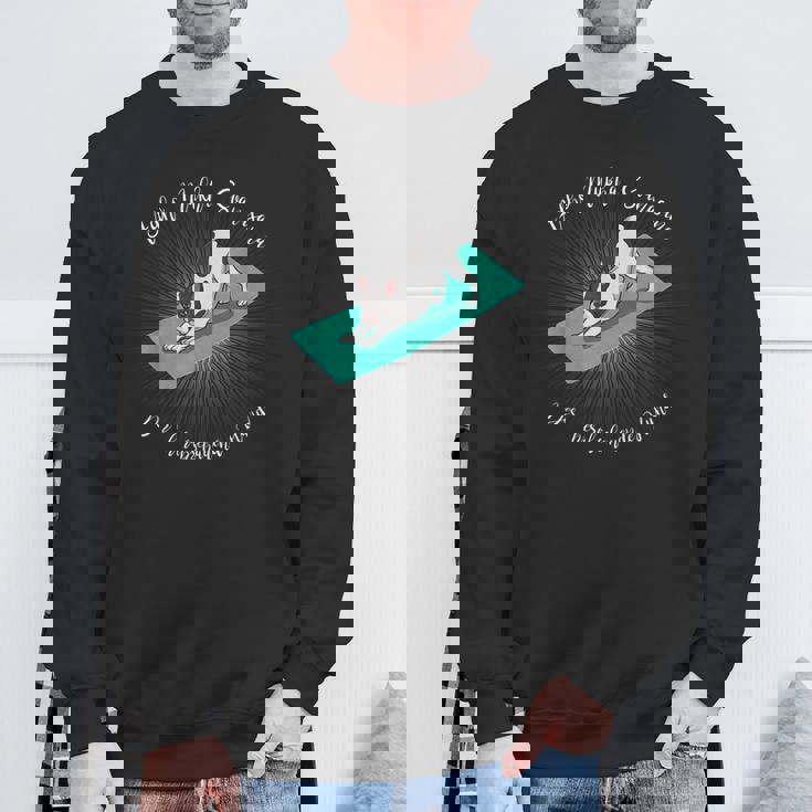 フレンチブルドッグヨガ用ヨガダウンワードドッグ スウェットシャツ 高齢者への贈り物