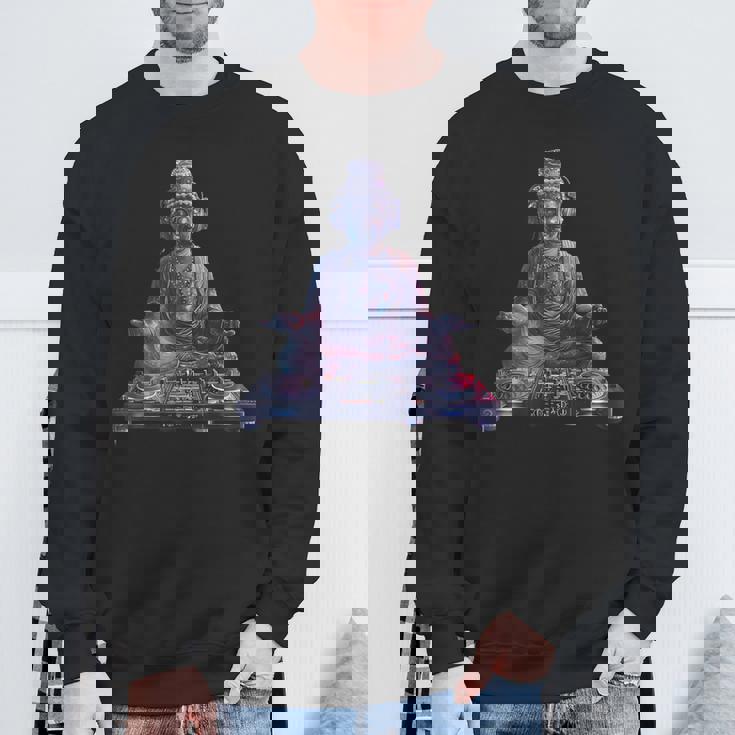 ブッダ Dj 瞑想 ダンス クラブ ハウス ターンテーブル Dj ブッダ スウェットシャツ 高齢者への贈り物