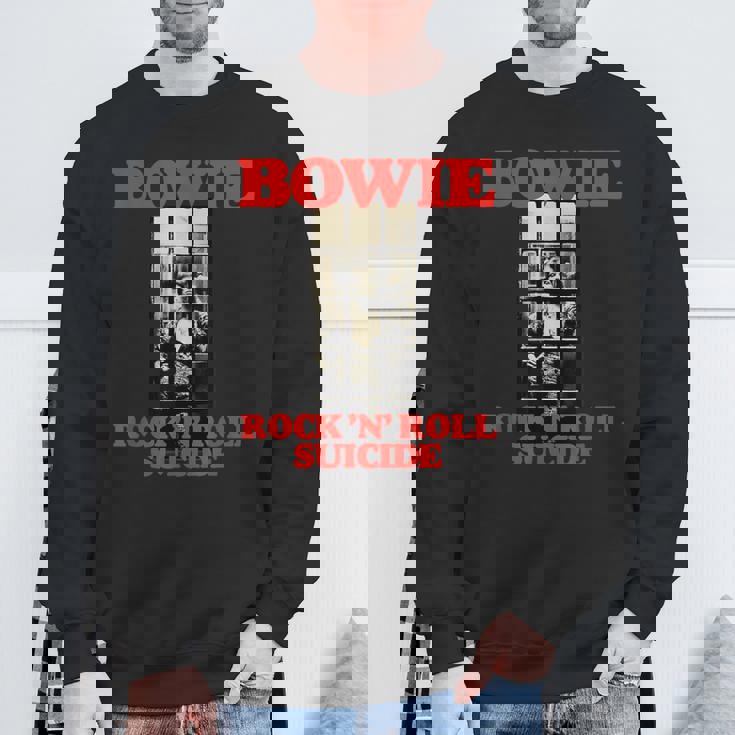 ブライアン・ウォードによるデヴィッド・ボウイ・ロックンロール自殺写真 スウェットシャツ 高齢者への贈り物