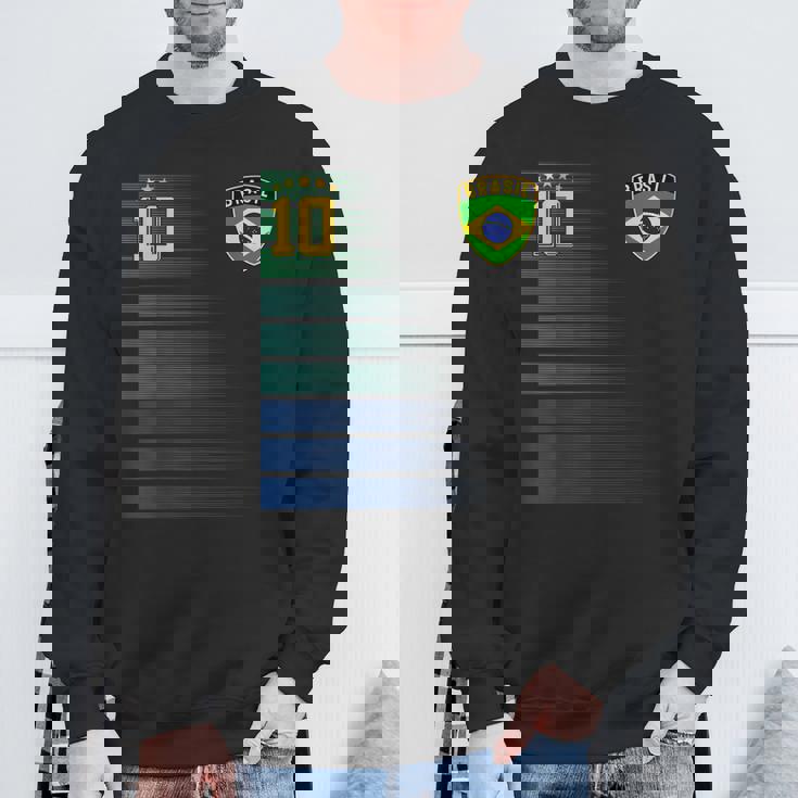 ブラジル サッカーファン ジャージ ブラジル国旗 フットボール愛好家 スウェットシャツ 高齢者への贈り物