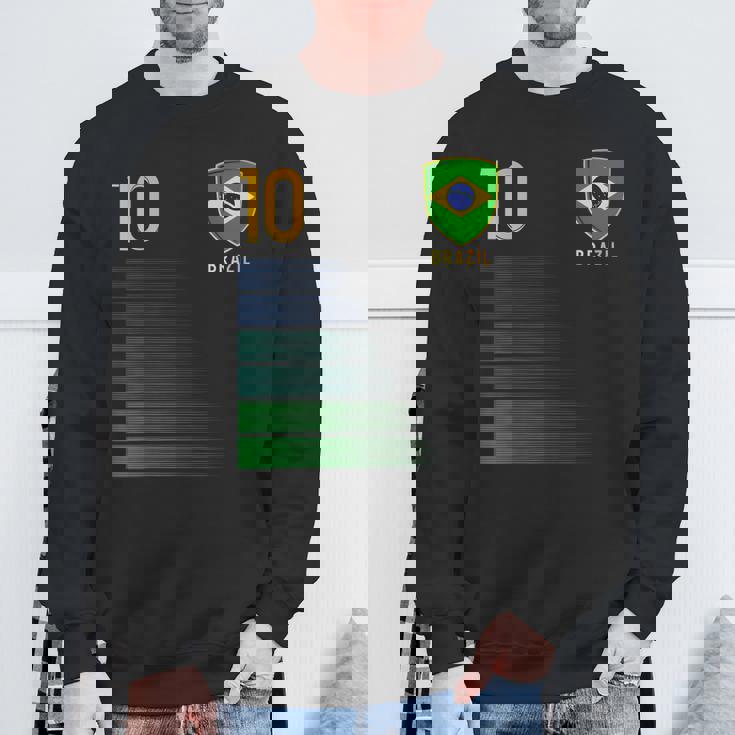 ブラジル国旗 ブラジルのプライド愛好家 スウェットシャツ 高齢者への贈り物