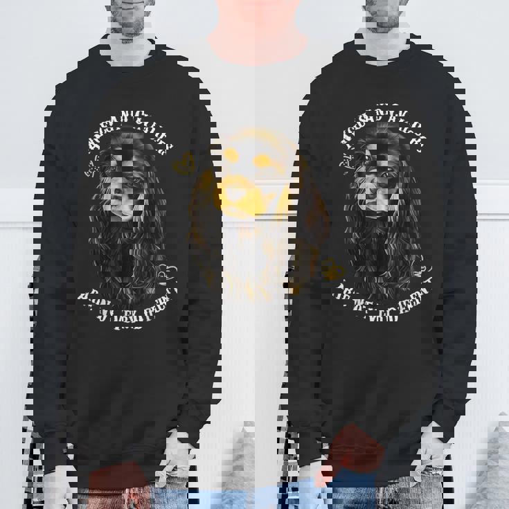 ブラックとタン、キャバリアキングチャールズ・スパニエル スウェットシャツ 高齢者への贈り物