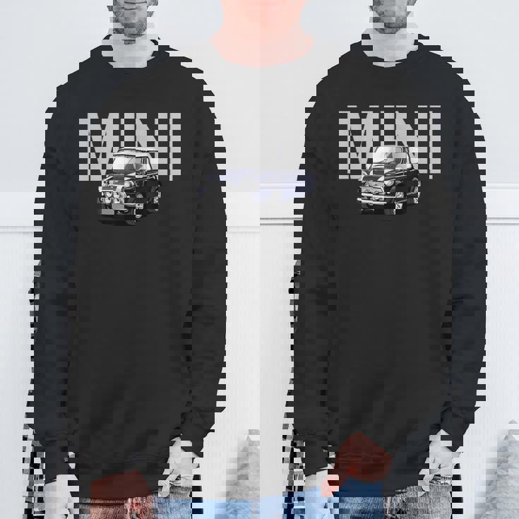 ブリティッシュクラシック スポーツカー ブルー ミニ スウェットシャツ 高齢者への贈り物