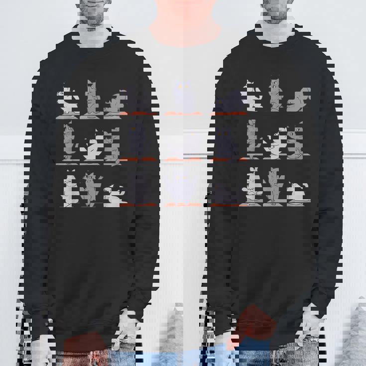 ブリティッシュショートヘアキャット ヨガ スウェットシャツ 高齢者への贈り物