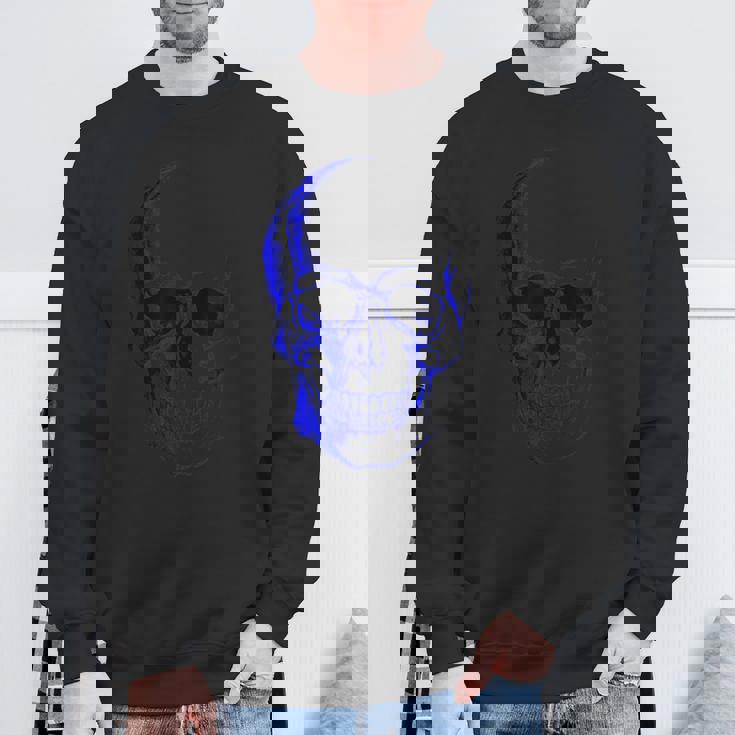 ブルー ドクロ スウェットシャツ 高齢者への贈り物