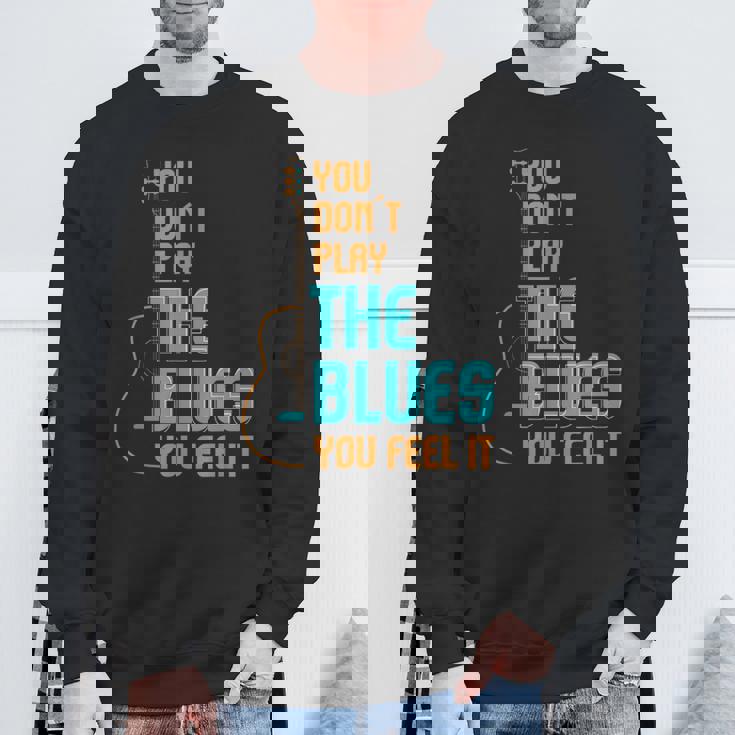 ブルース音楽 I 音楽バンド I ギター講師 ブルース スウェットシャツ 高齢者への贈り物