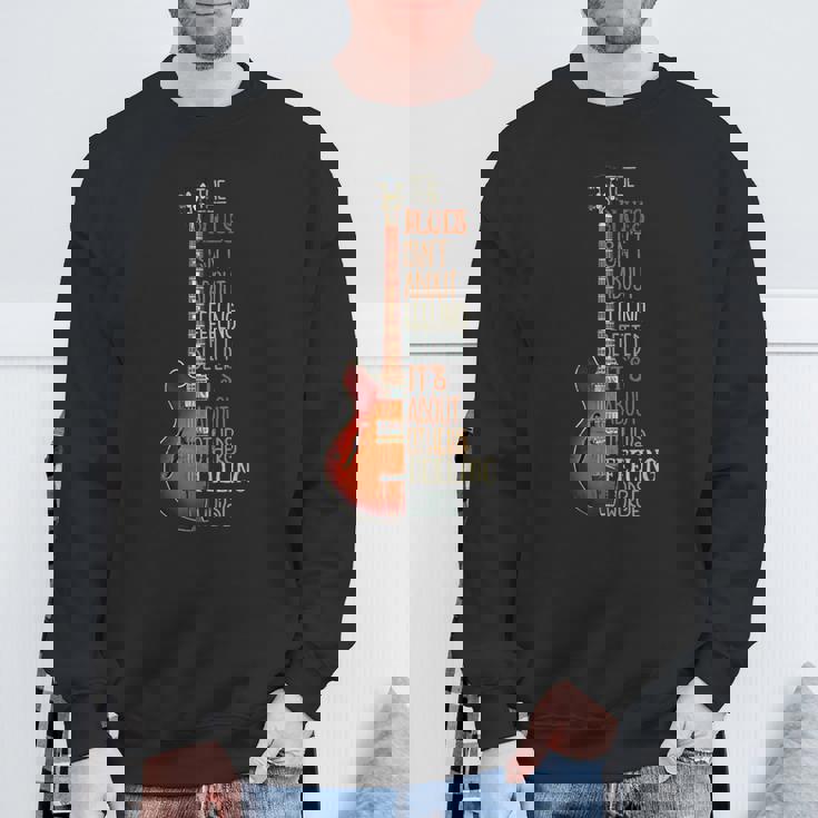 ブルース音楽ギターギタリストのギタリストのためのおかしいギフト スウェットシャツ 高齢者への贈り物